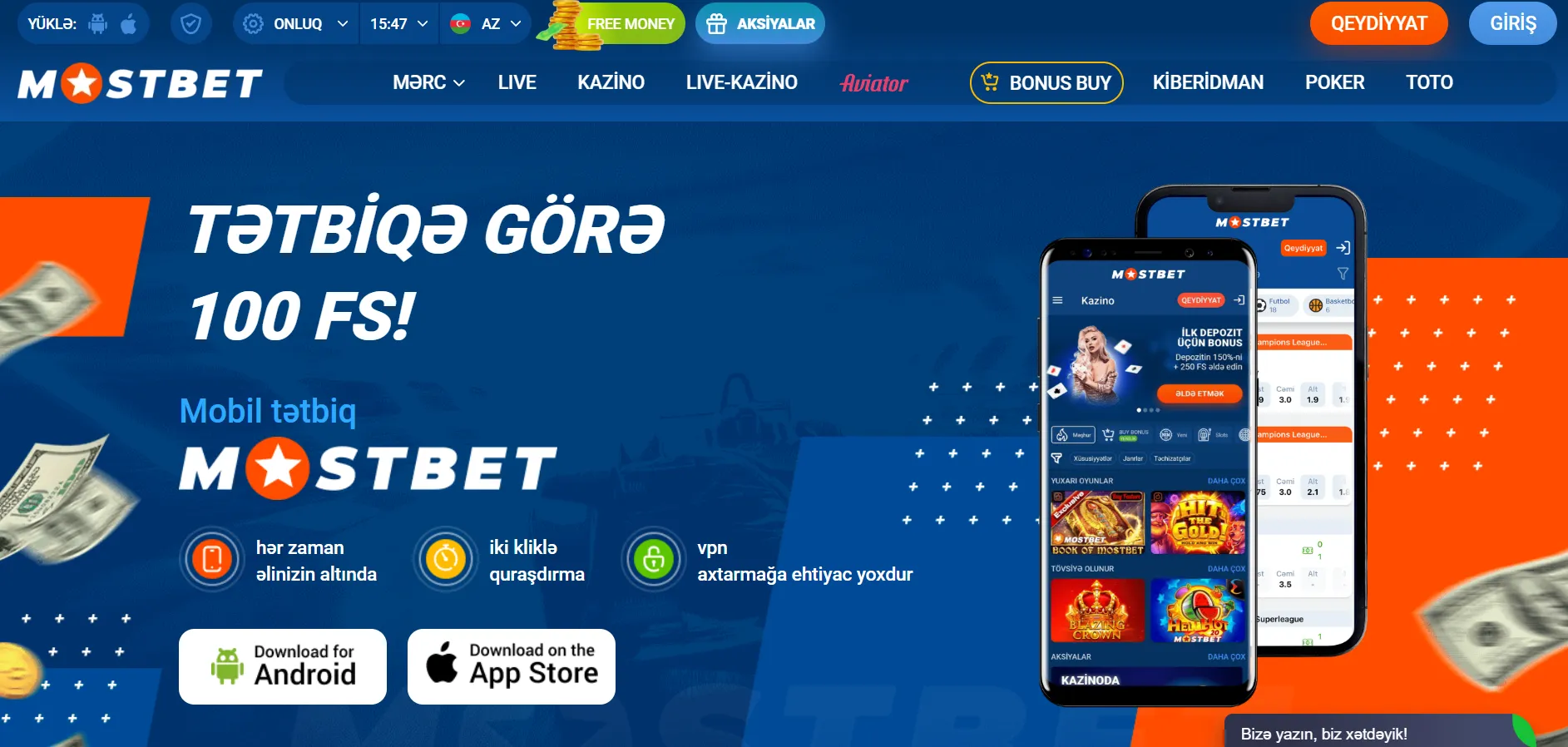 Mostbet mobil: hər yerdə oynayın, Android və iOS üçün tətbiq Mostbet mobil: hər yerdə oynayın